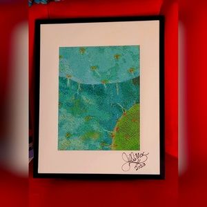 New ! Original Design by JilliMac1 Finished Diamond Dot framed Artwork NWT👍